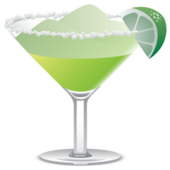 Realistic Cartoon Frozen Margarita Sticker