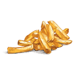 Realistic Color French Fries Sticker
