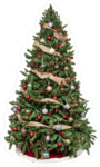 Realistic Decorated Christmas Tree Sticker