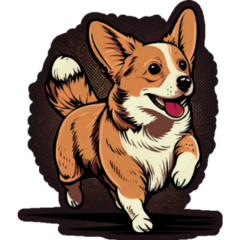 Realistic Dog Breed Corgi Sticker