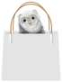 Realistic Ferret In Gift Bag Sticker