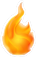 Realistic Fire Ball Sticker