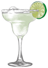 Realistic Frozen Margarita Cocktail Sticker