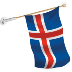 Realistic Iceland Flag Sticker