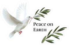 Realistic Illustration Of White Dove Of Peace Flying Sticker
