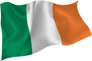 Realistic Ireland Flag Sticker
