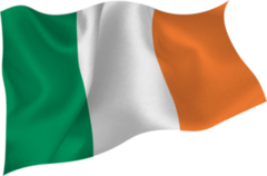 Realistic Ireland Flag Sticker
