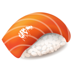 Realistic Japanese Cuisine, Salmon Sushi Sticker