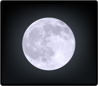 Realistic Moon Sticker
