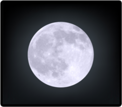 Realistic Moon Sticker