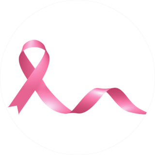 Realistic Pink Ribbon Of Breast Cancer Awareness Sticker