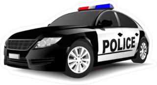 Realistic Police Cruiser Sticker