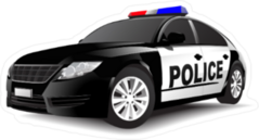 Realistic Police Cruiser Sticker