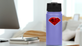 Realistic Red Ruby Isolated On White Background Jeweler Sticker on a Water Bottle (New) example