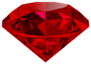 Realistic Red Ruby Isolated On White Background Jeweler Sticker