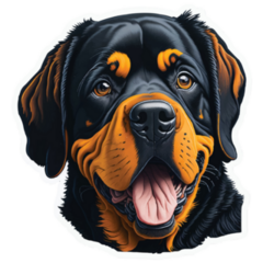 Realistic Rottweiler Sticker