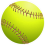 Realistic Softball Sticker