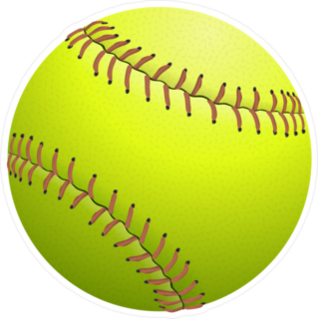 Realistic Softball Sticker