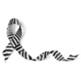Realistic Zebra Ribbon Awareness Sticker