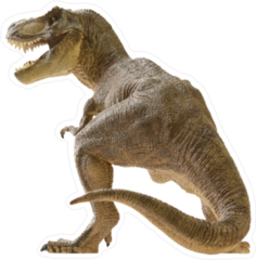 Rear View of Dinosaur Sticker