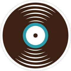 Record Disc Hippie Sticker