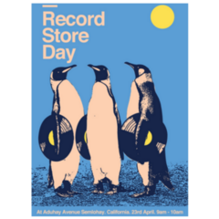 Record Store Day Gig Penguin Poster Sticker