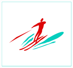 Recreation And Sports High-speed Water Skiing Square Sticker