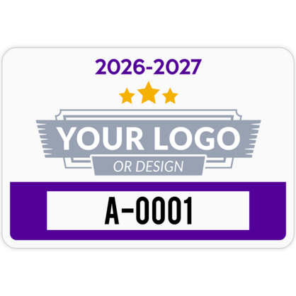 Rectangle Parking Permit with Your Logo