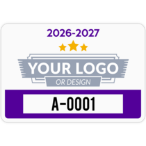 Rectangle Parking Permit with Your Logo
