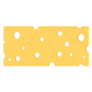 Rectangle Piece Of Cheese Icon Sticker