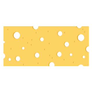 Rectangle Piece Of Cheese Icon Sticker
