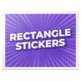 Rectangular custom sticker, perfect for labels and signage