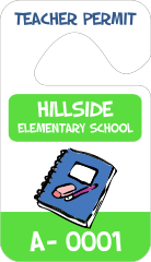 Rectangle Teacher Hang Tag Parking Permit