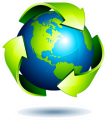 Recycle Arrows Earth Sticker