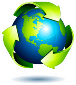 Recycle Arrows Earth Sticker