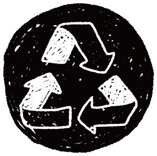 Recycle Chalk Doodle Sticker