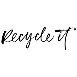 Recycle It Modern Brush Calligraphy Sticker