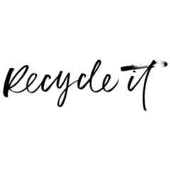 Recycle It Modern Brush Calligraphy Sticker