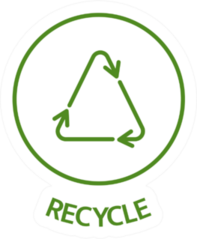 Recycle Line Art Icon Lettering Sticker