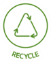 Recycle Line Art Icon Lettering Sticker