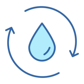 Recycle Or Reuse Water Linear Icon Sticker