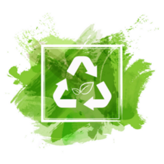 Recycle Sign On Green Watercolor Sticker