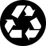 Recycle Symbol In A Circle Sticker