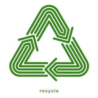 Recycle Triangle Icon Geometric Sticker