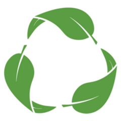 Recycling Icon Green Leaves Icon Sticker 