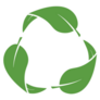 Recycling Icon Green Leaves Icon Sticker 