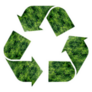 Recycling Symbol Made Of Leaves & Nature Sticker