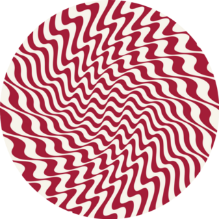 Red Abstract Trippy Pattern Sticker