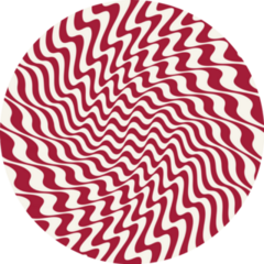 Red Abstract Trippy Pattern Sticker