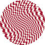 Red Abstract Trippy Pattern Sticker